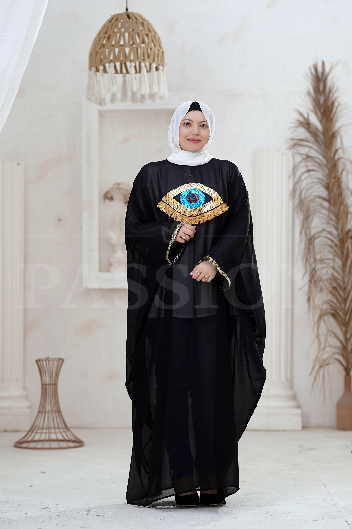 Blue Eye Chiffon Abaya
