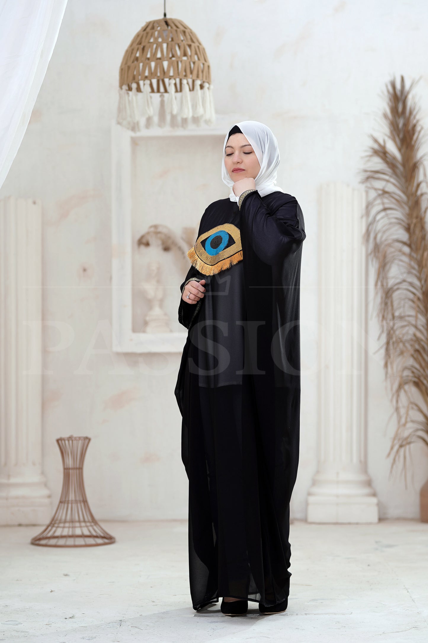 Blue Eye Chiffon Abaya