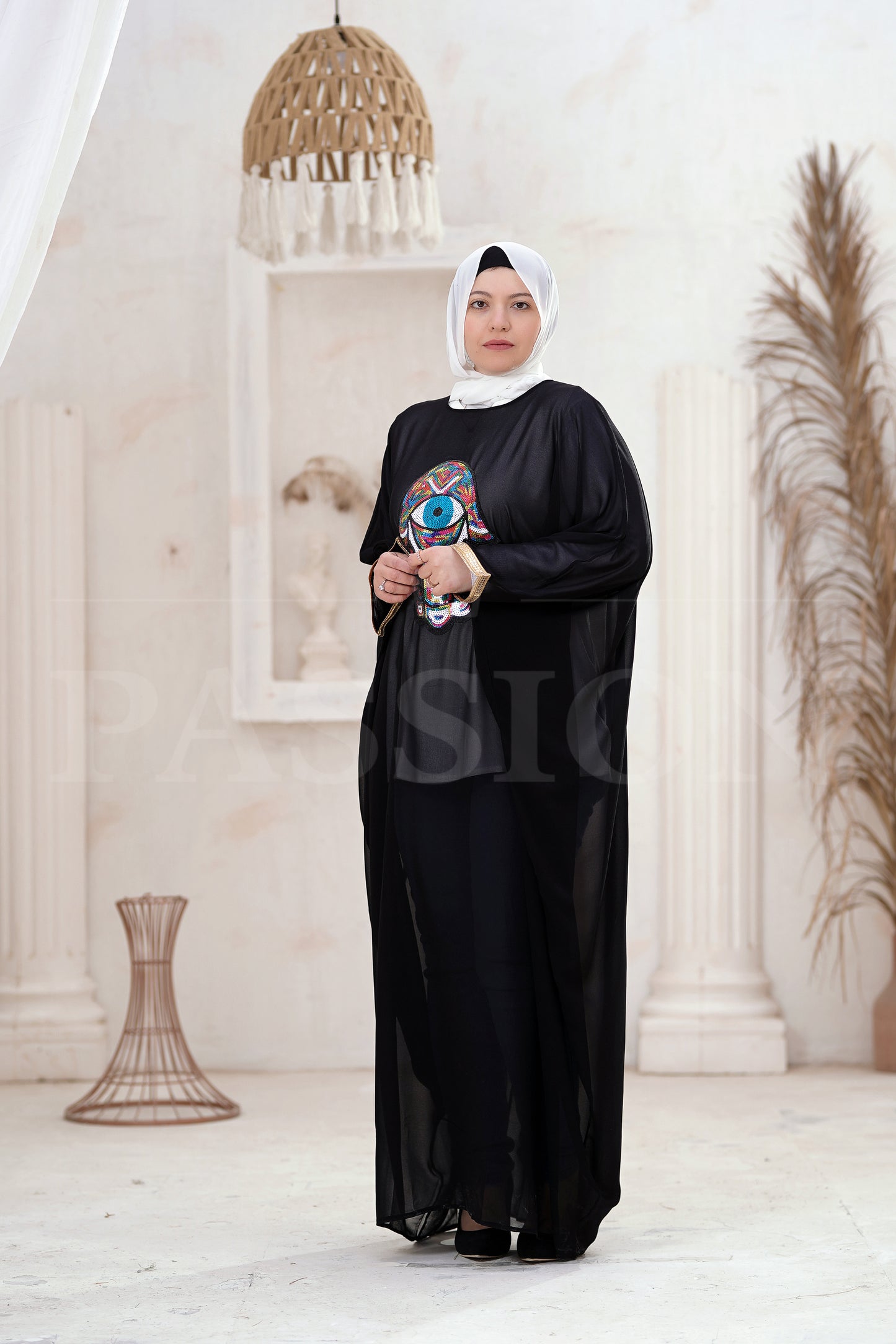 Chiffon Abaya Khamsa & Khmisa