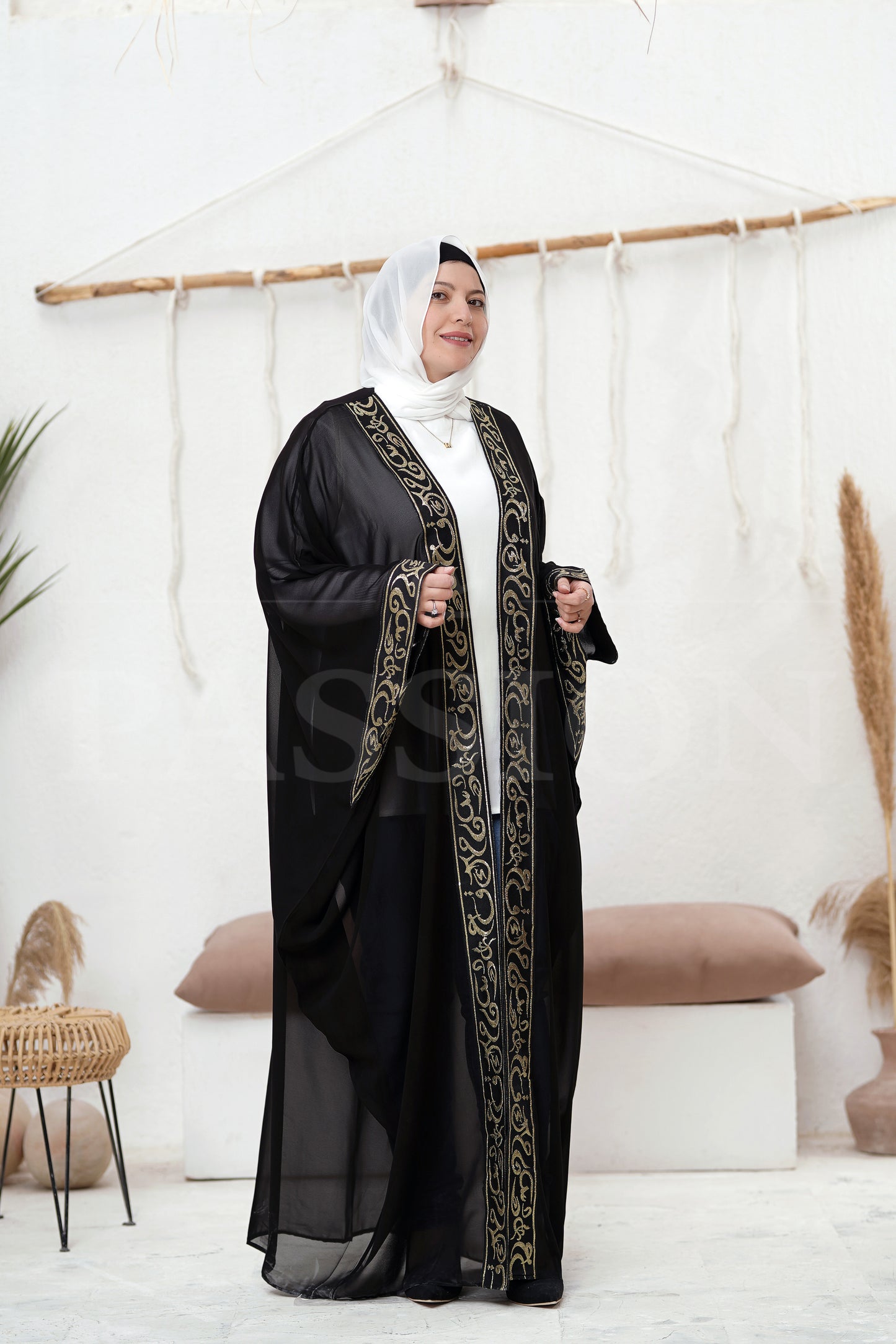 Chiffon Kaftan Islamic words