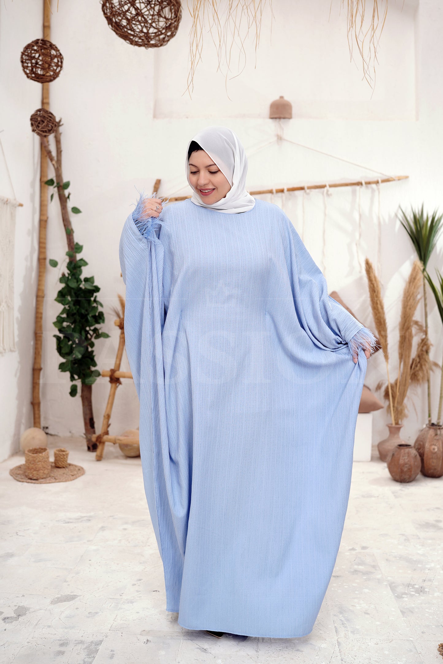 Friska Abaya Baby blue