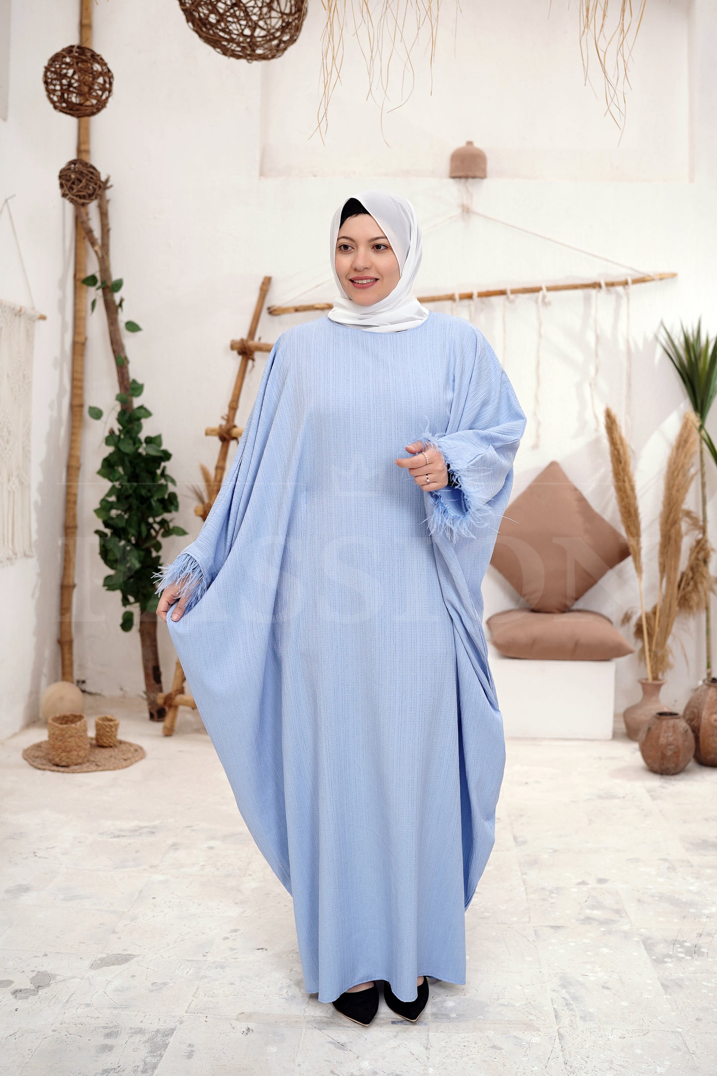 Friska Abaya Baby blue
