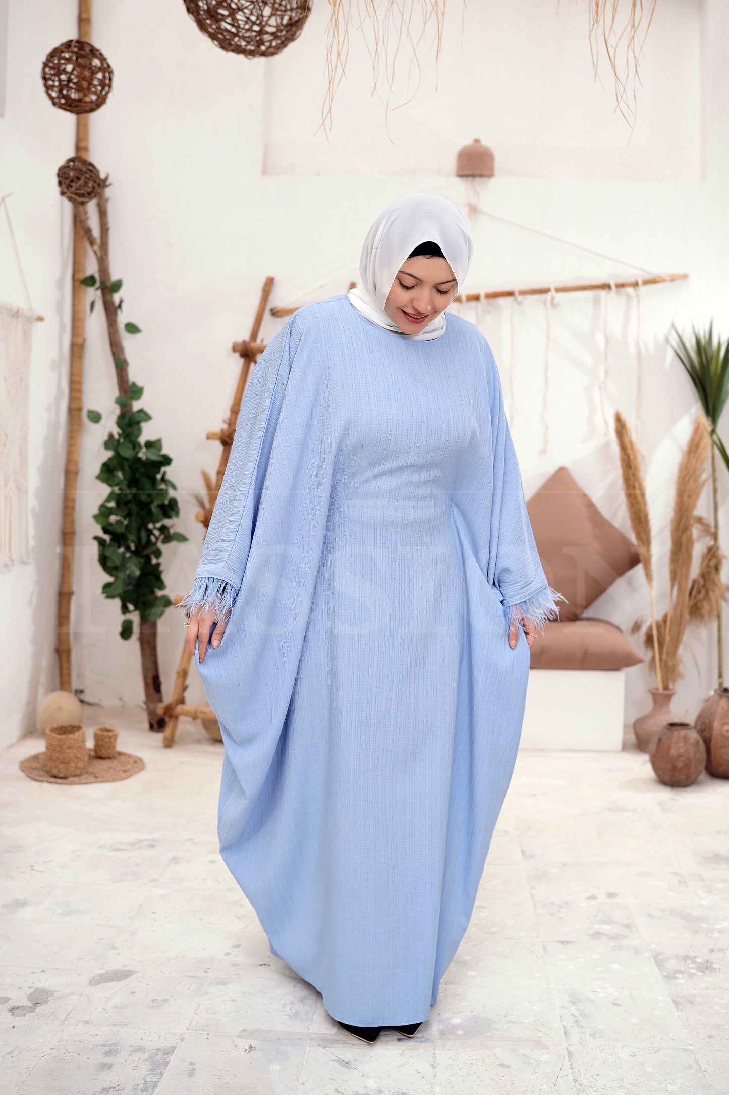 Friska Abaya Baby blue