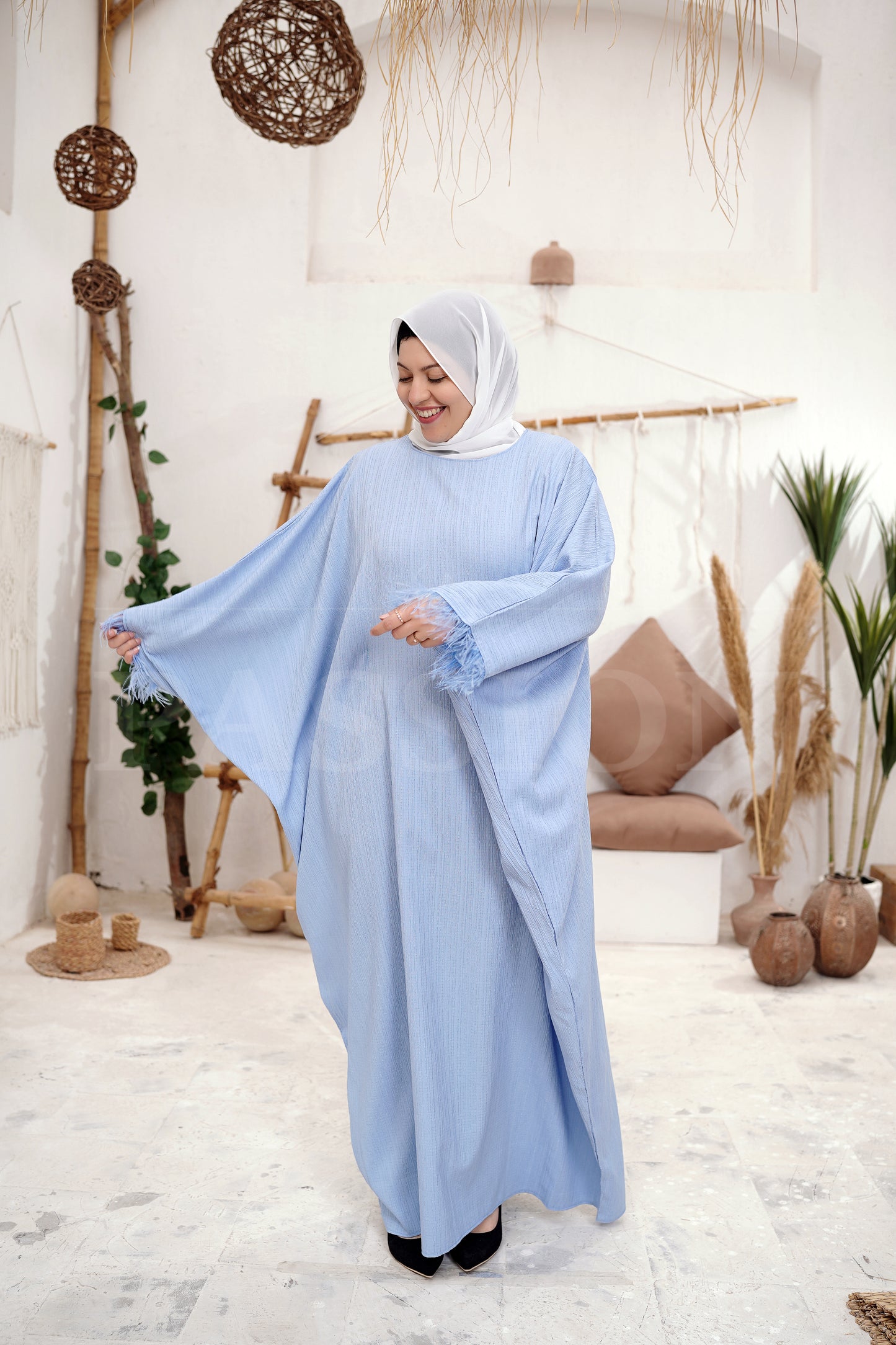 Friska Abaya Baby blue