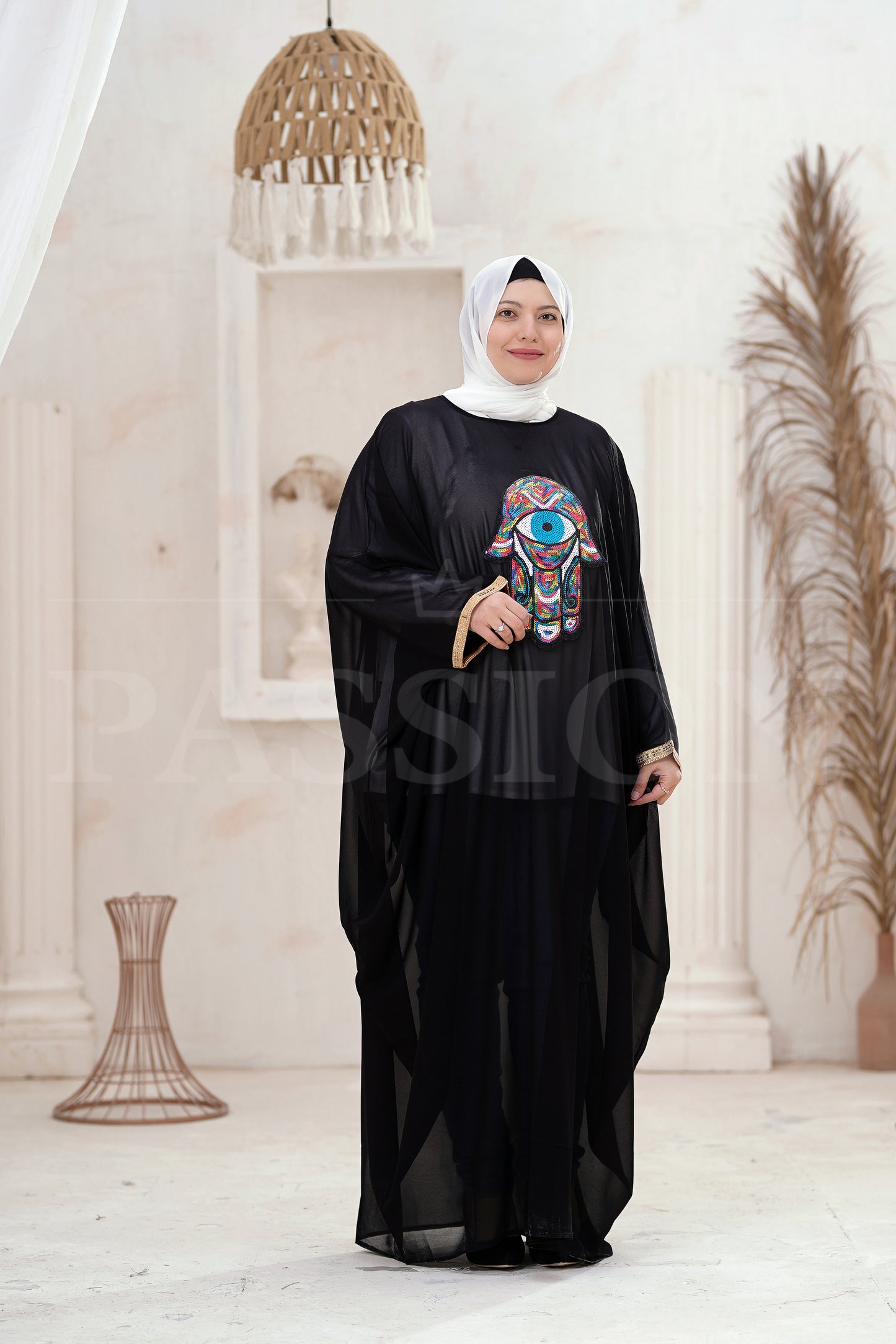 Chiffon Abaya Khamsa & Khmisa
