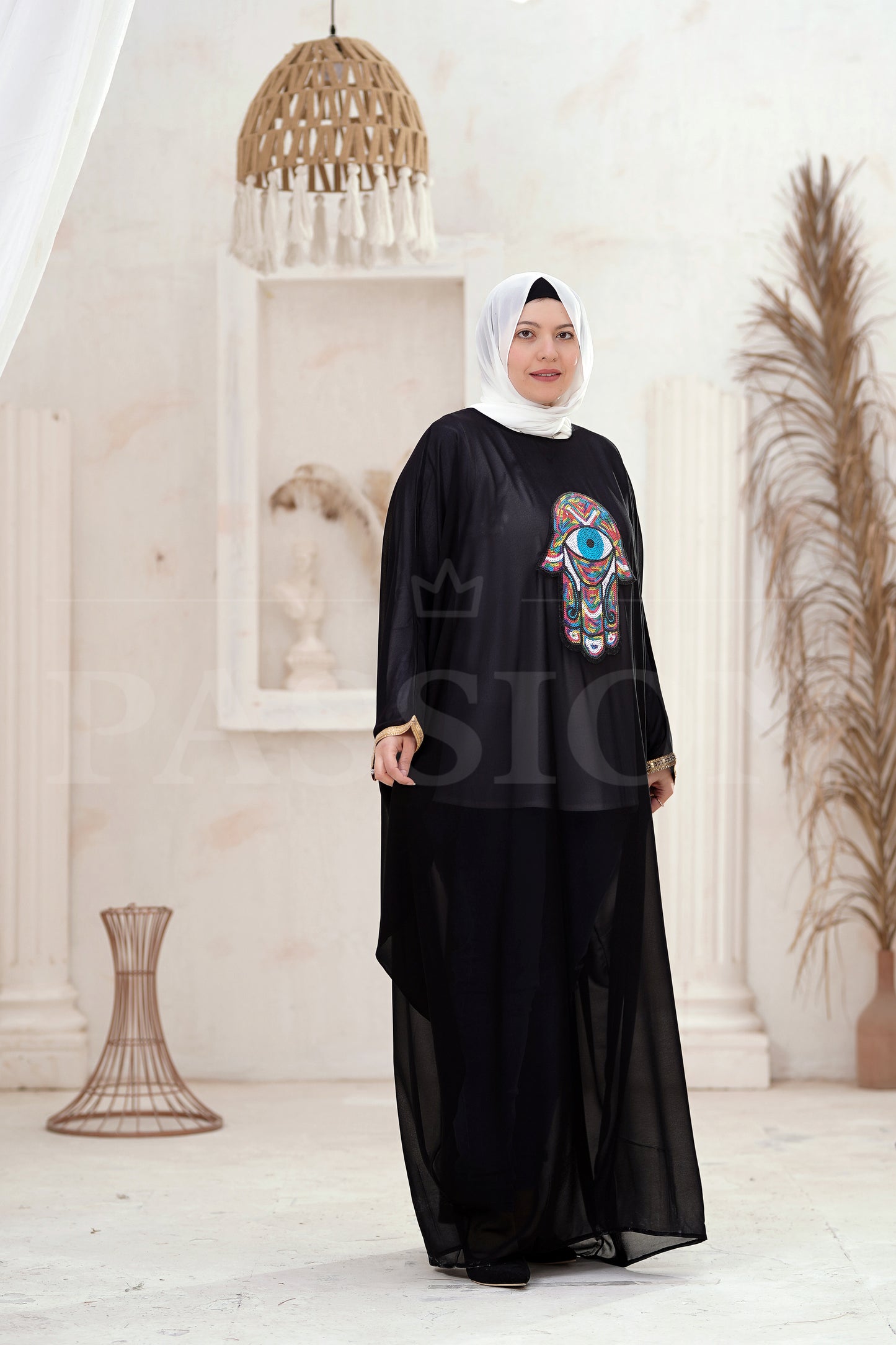 Chiffon Abaya Khamsa & Khmisa