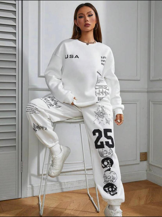 Skull Suit White